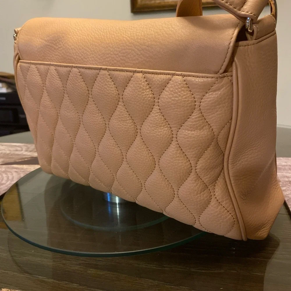 Vera Bradley Tan Quilted Shoulder Bag